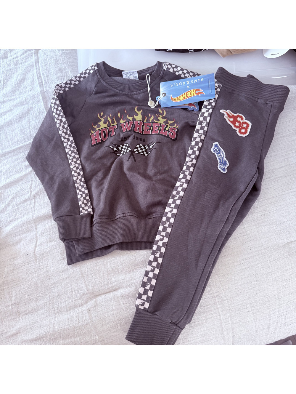 Bums and Roses Hot wheels bamboo jogger set